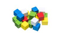 Kostki drewniane kolorowe 1,5cm KOS2 Brewis